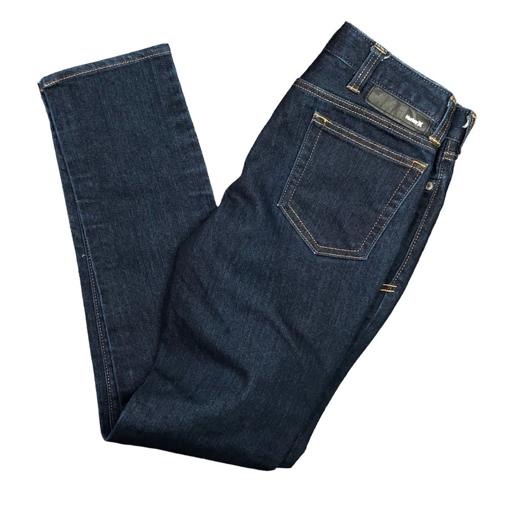 Hurley jeans dark wash skinny leg mid rise EUC 28